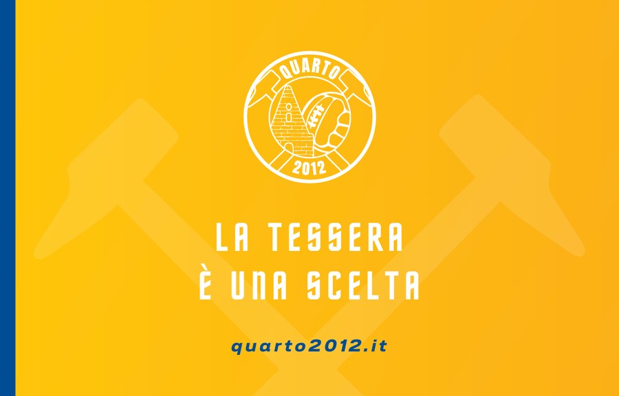 Tessera Socio Quarto 2012, versione gialla, retro