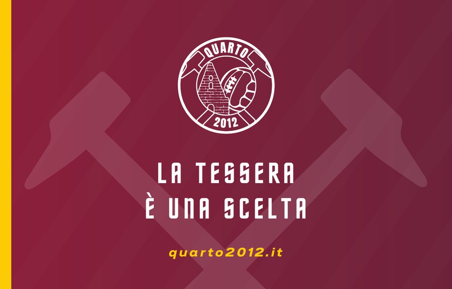 Tessera Socio Quarto 2012, versione rossa, retro